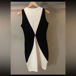 Retro, Mad Men-style black-and-white dress